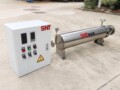 Stainless steel compressed air heater with control panel