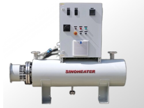 The front of the 90kw electric water heater with the control panel