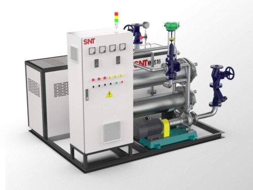 Heat transfer oil heater & tube-type ventilation unit integrated together