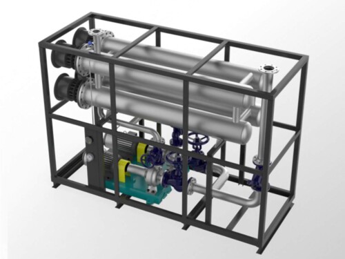 Internal structure of the 720kw heat transfer oil furnace